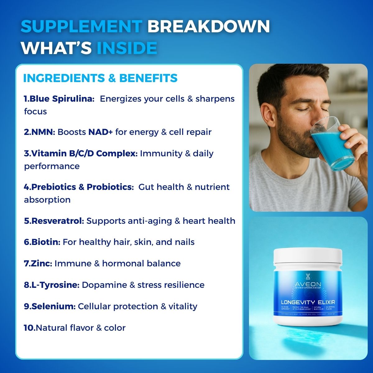 Daily Longevity Elixir: All-In-One-Supplement
